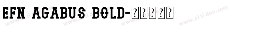 EFN Agabus Bold字体转换